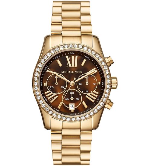 Amazon.com: Michael Kors Lexington Chronograph Gold